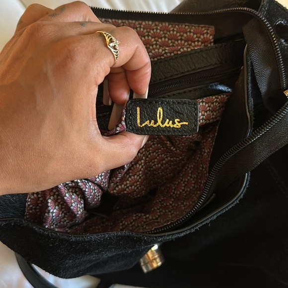 Lulus black, suede and leather backpack - Picture 8 of 9